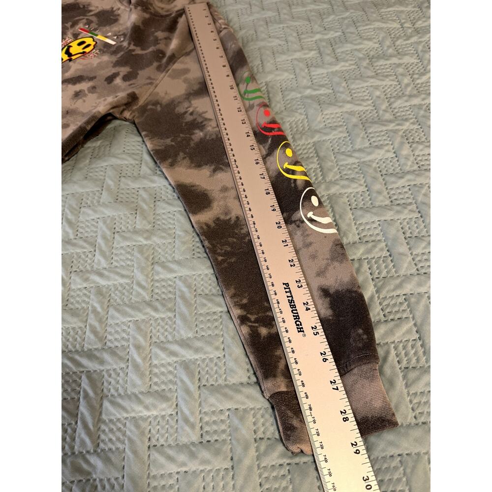Brooklyn clothing Mens pull over gray long sleeve Emoji Drip hoodie size Small - Picture 9 of 11